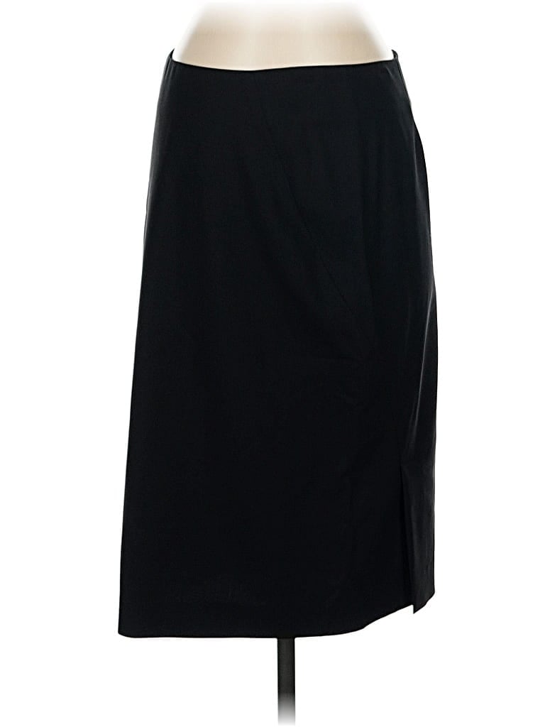 Pre-owned Theory Wool Skirt In Black