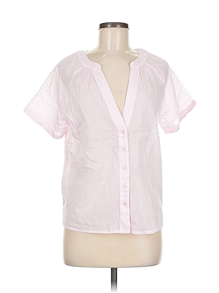 Pre-owned Venus Short Sleeve Blouse In Pink