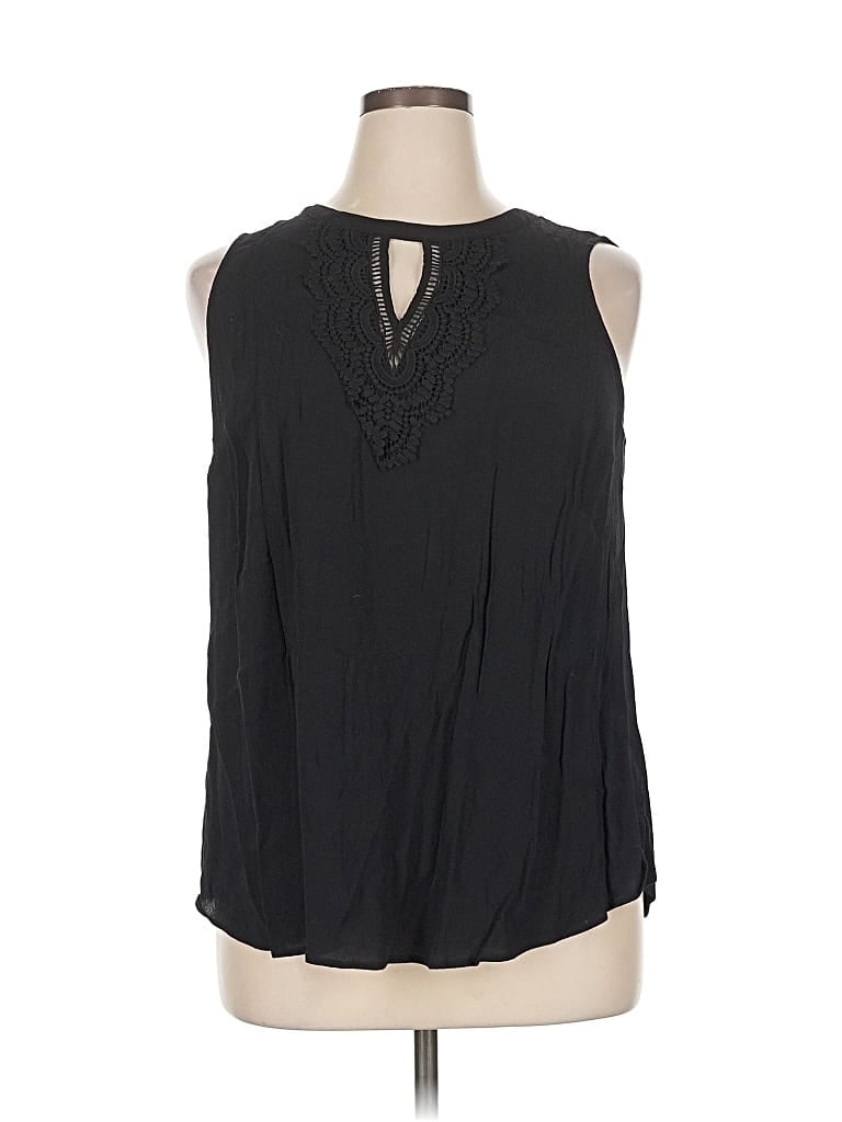 Pre-owned Pale Sky Sleeveless Blouse In Black