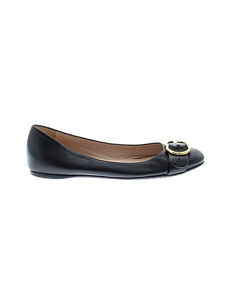 Pre-owned Gucci Flats In Black