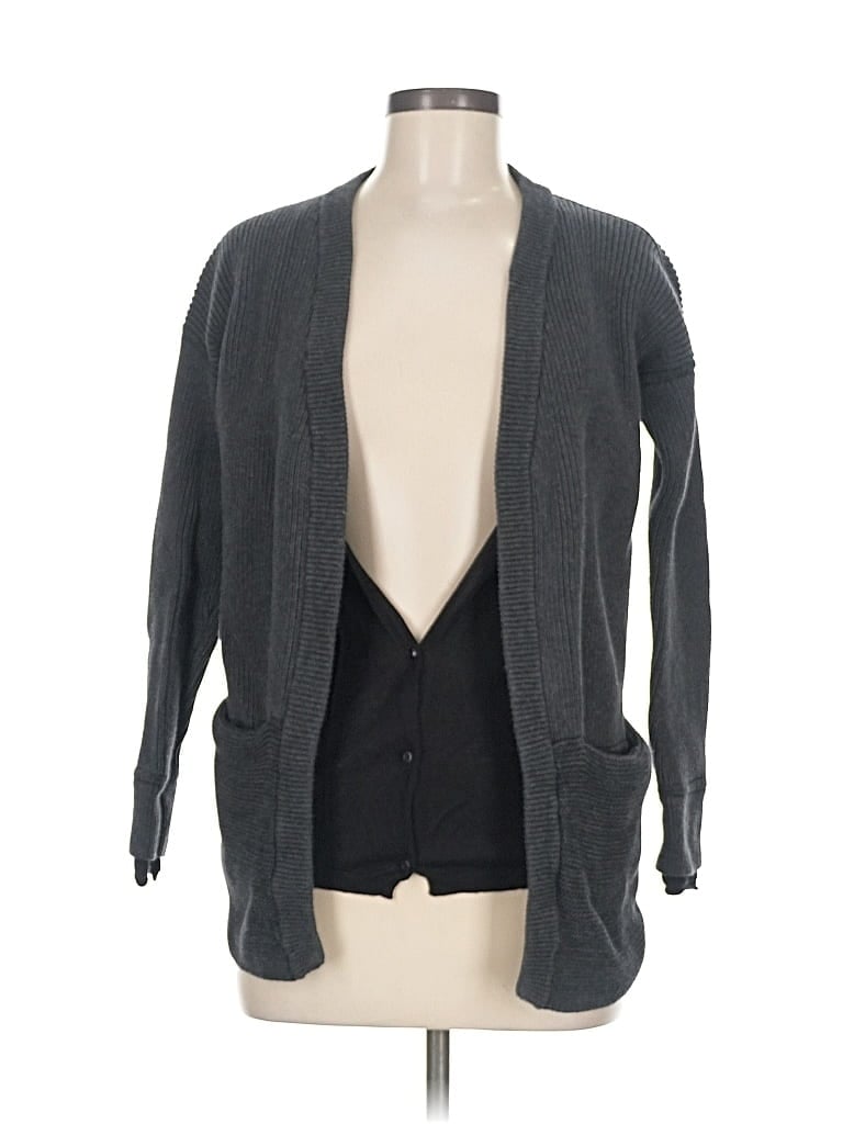 Pre-owned Lululemon Athletica Cardigan Sweater In Gray