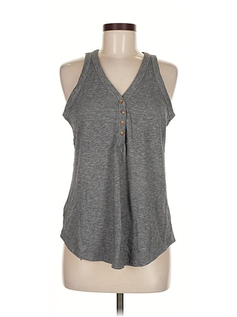 Pre-owned Ann Taylor Loft Tank Top Gray Halter Neckline Tops
