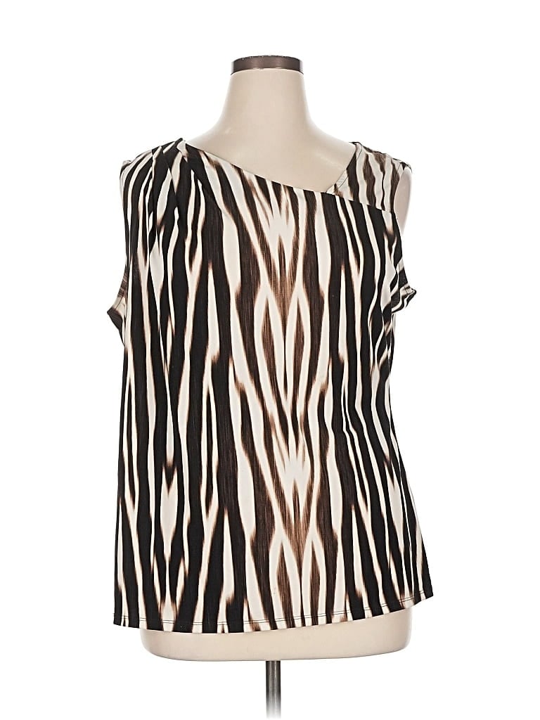 Pre-owned Worthington Sleeveless Blouse In Brown