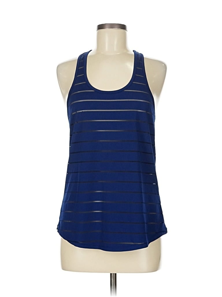 Pre-owned Zyia Active Tank Top Blue Halter Neckline Tops