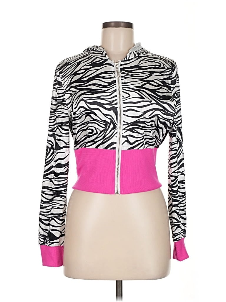 Romwe Track Jacket In Pink