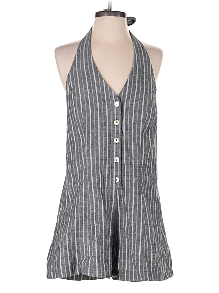 Pre-owned Love Tree Romper In Gray
