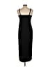Something Navy Solid Black Casual Dress Size M - photo 2