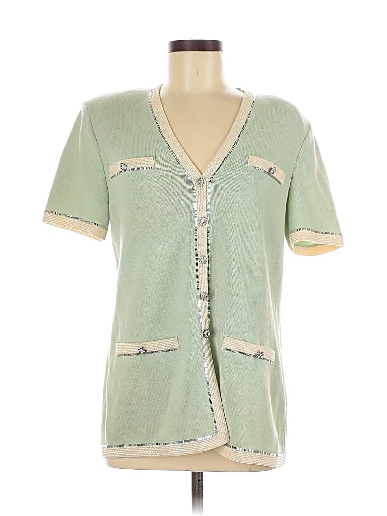 Click to view more detailed imagery on our partner's website Pre-owned St John Cardigan Sweater In Green