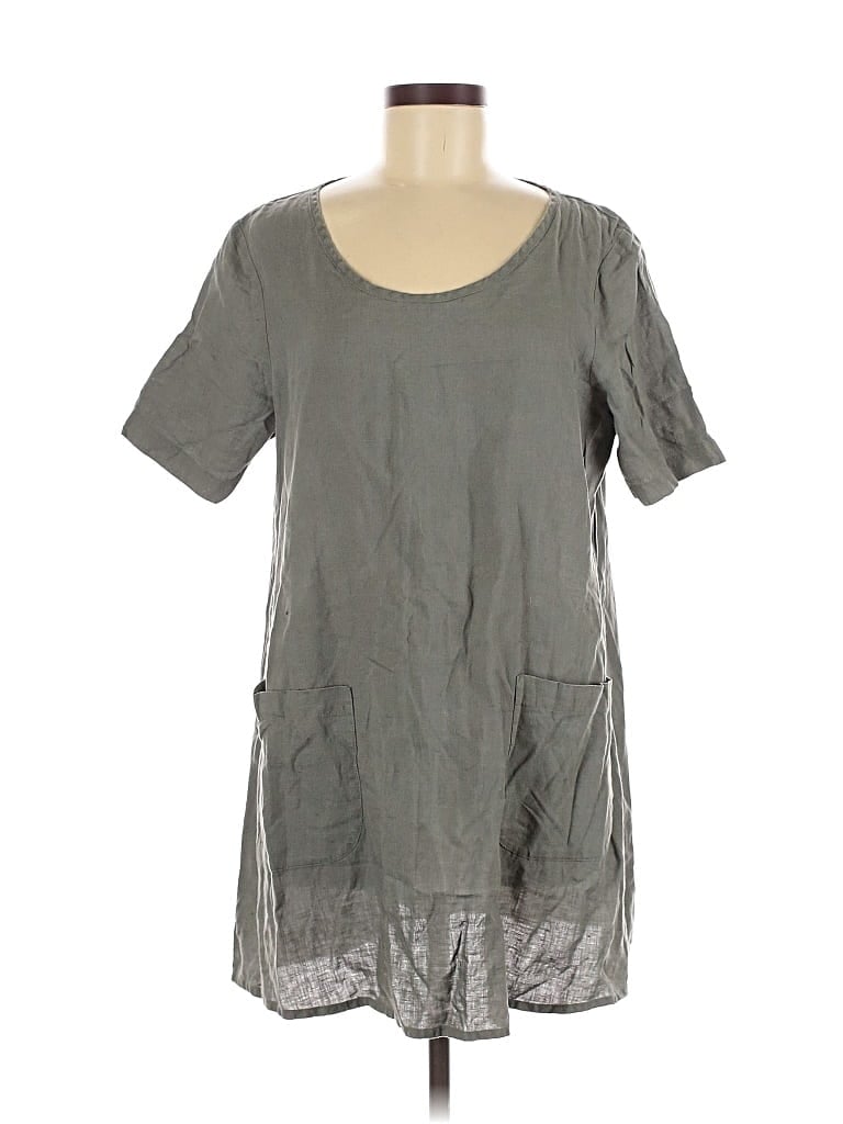 Pre-owned Flax Casual Dress In Gray