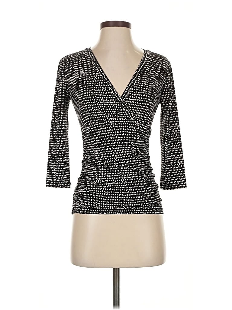 Pre-owned Ann Taylor Factory 3/4 Sleeve T-shirt In Black