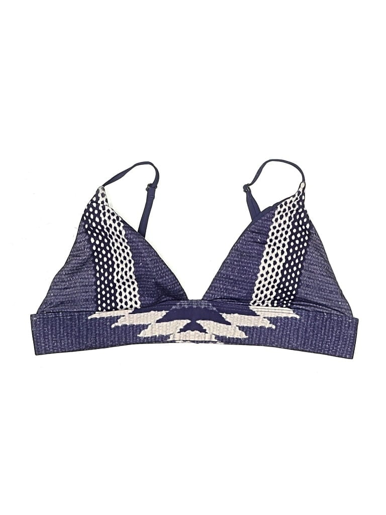 Pre-owned Rip Curl Swimsuit Top Purple Chevron/herringbone Pattern Swimwear