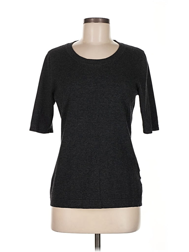 Pre-owned Jones New York Collection 3/4 Sleeve T-shirt In Black