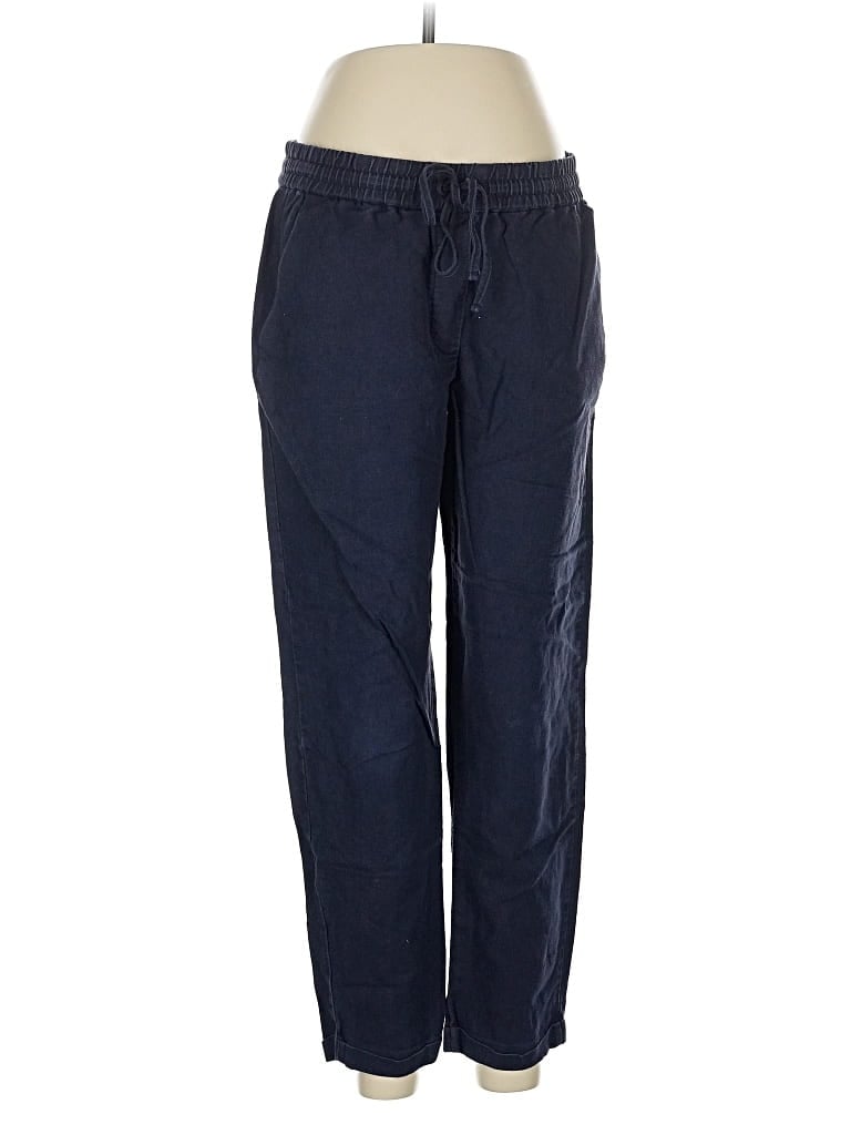 Pre-owned J.crew Factory Store Linen Pants In Blue