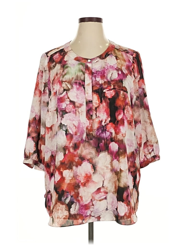 Pre-owned Not Your Daughter's Jeans 3/4 Sleeve Blouse In Pink