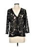 Assorted Brands Black 3/4 Sleeve Blouse Size M - photo 1