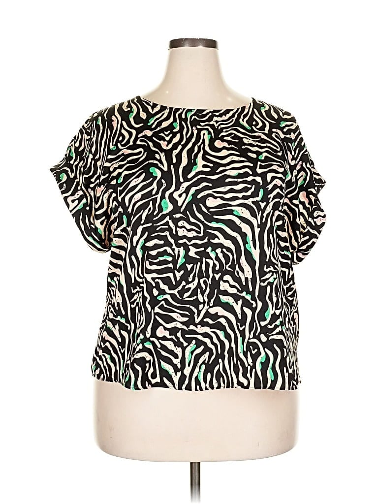 NINE WEST Pre-owned Short Sleeve Blouse In Green