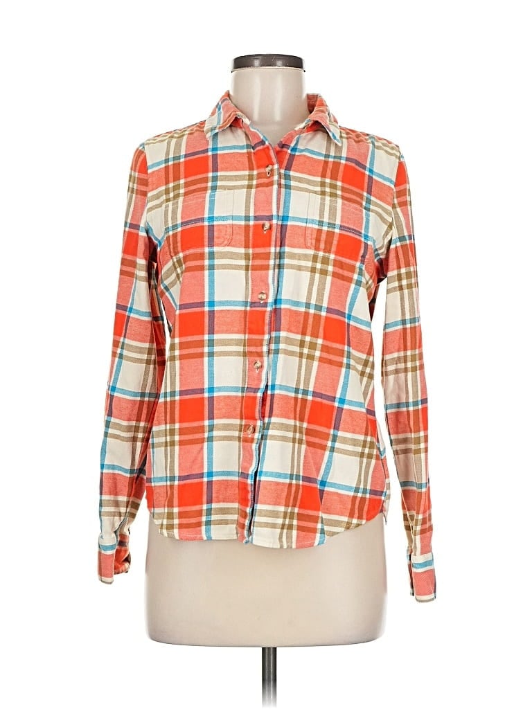 Pre-owned The North Face Long Sleeve Button Down Shirt In Orange