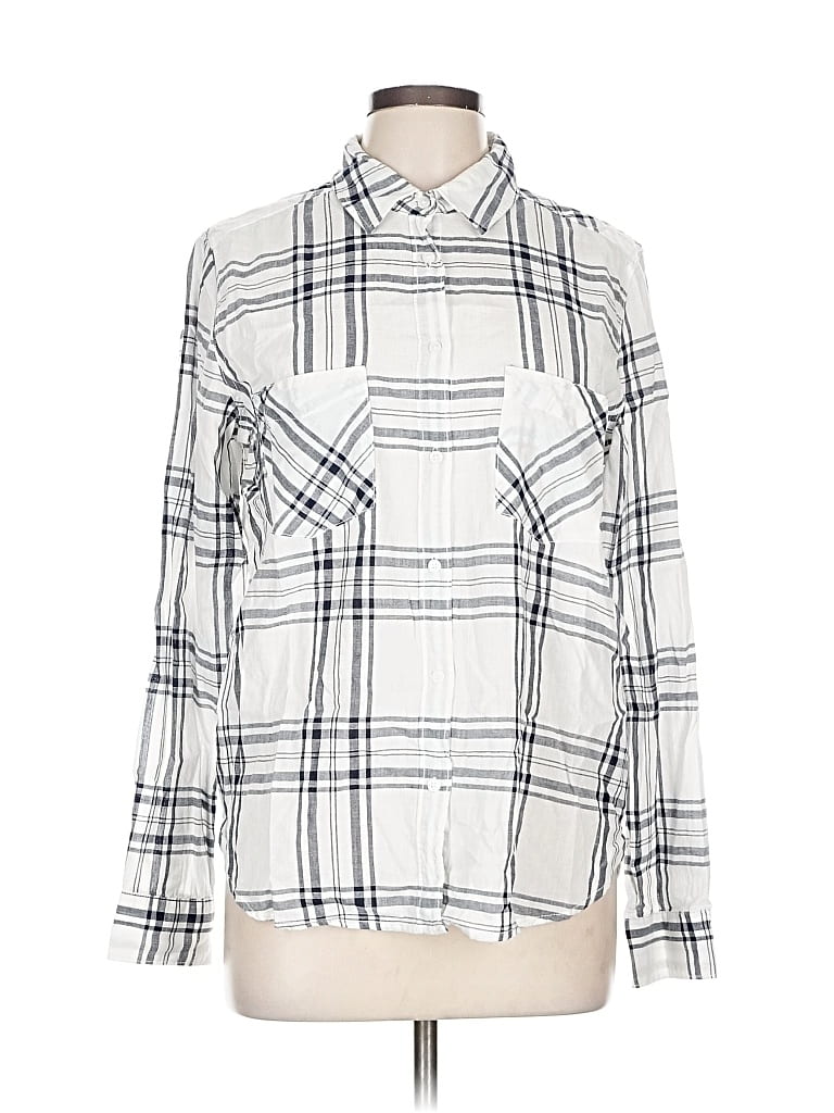 Pre-owned H&m L.o.g.g. Long Sleeve Button Down Shirt In White