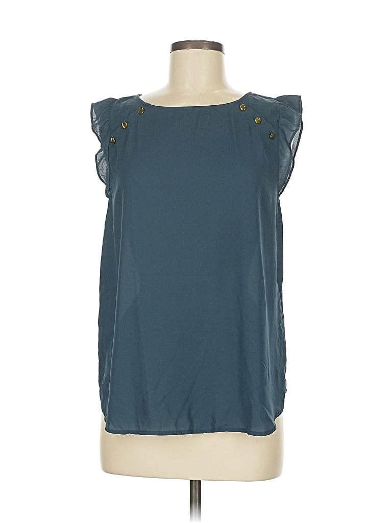 Pre-owned Ann Taylor Loft Outlet Sleeveless Blouse In Blue