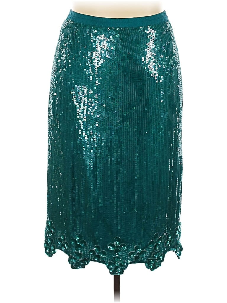 Pre-owned Unbranded Formal Skirt In Green