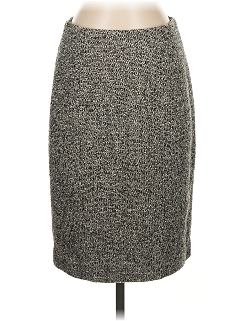 Pre-owned Ann Taylor Wool Skirt In Gray