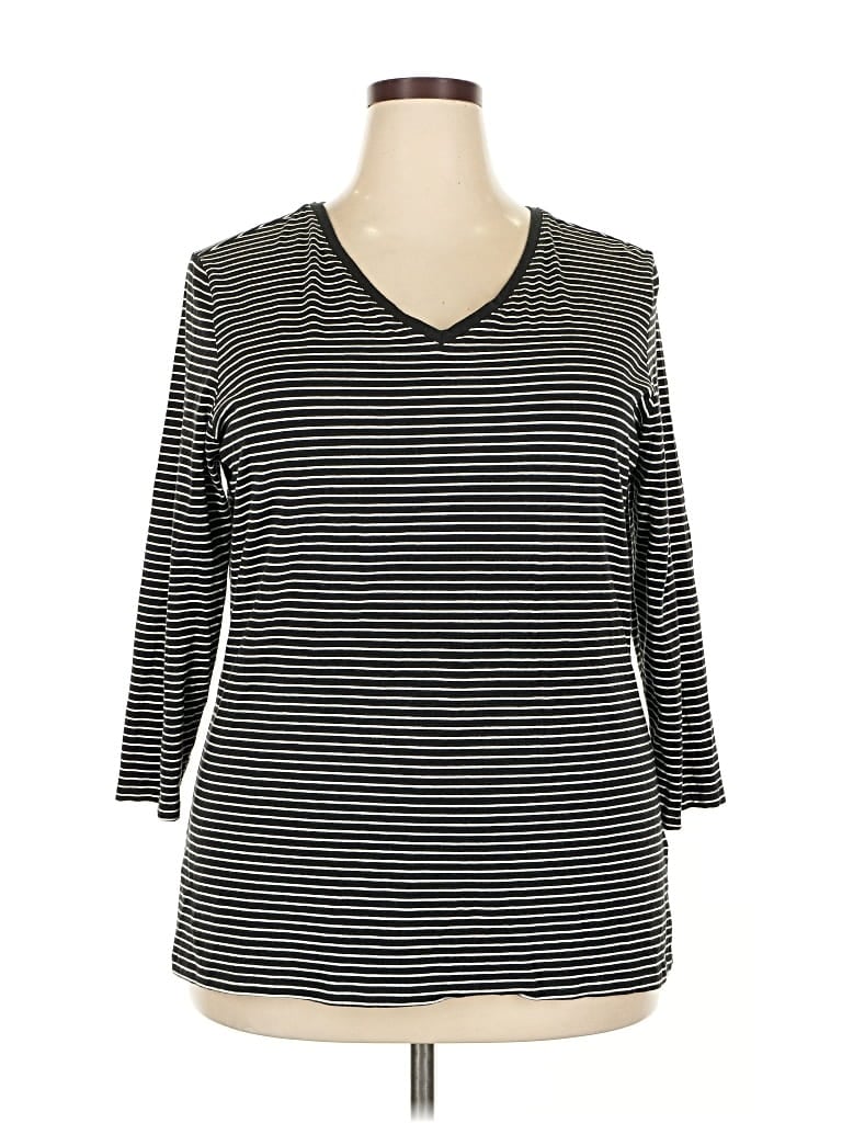 Pre-owned Amazon Essentials 3/4 Sleeve T-shirt In Black