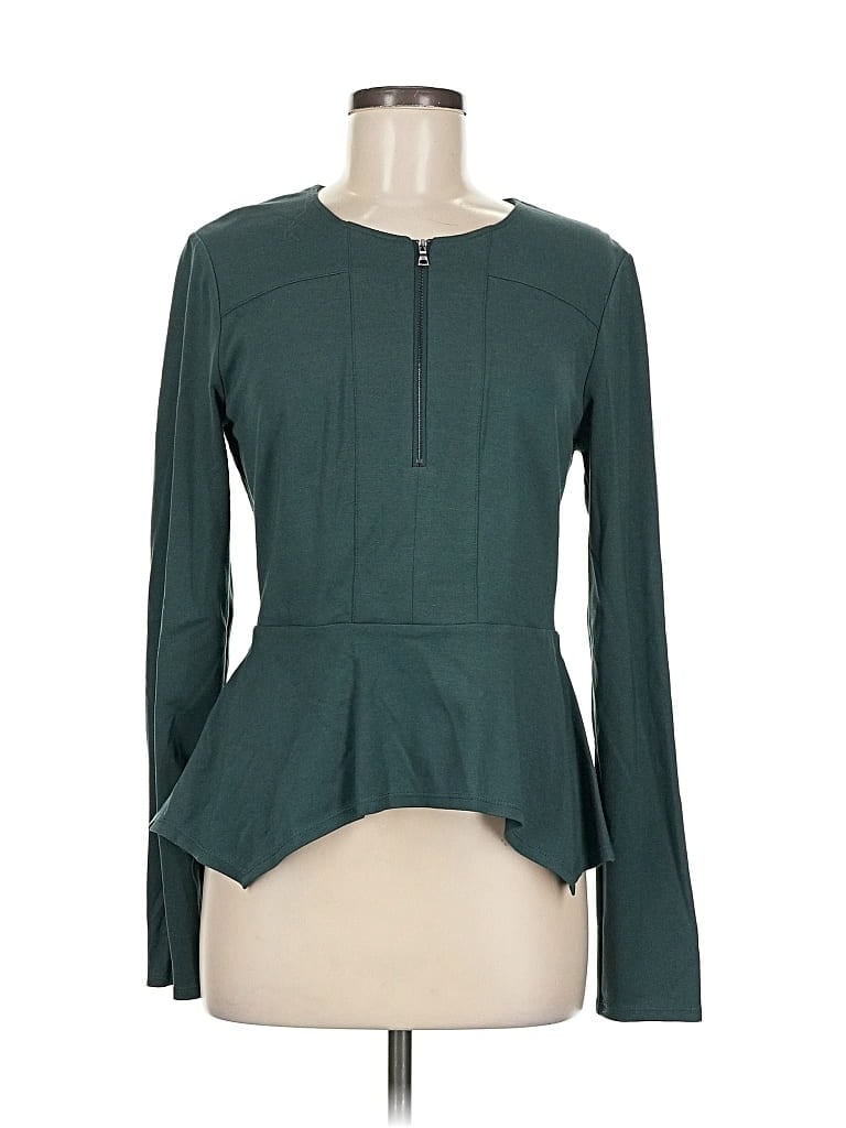 Pre-owned Bcbgmaxazria Long Sleeve Blouse In Green