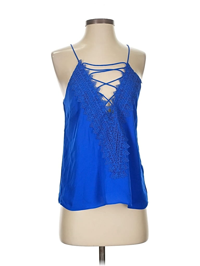 Wayf Sleeveless Blouse In Blue