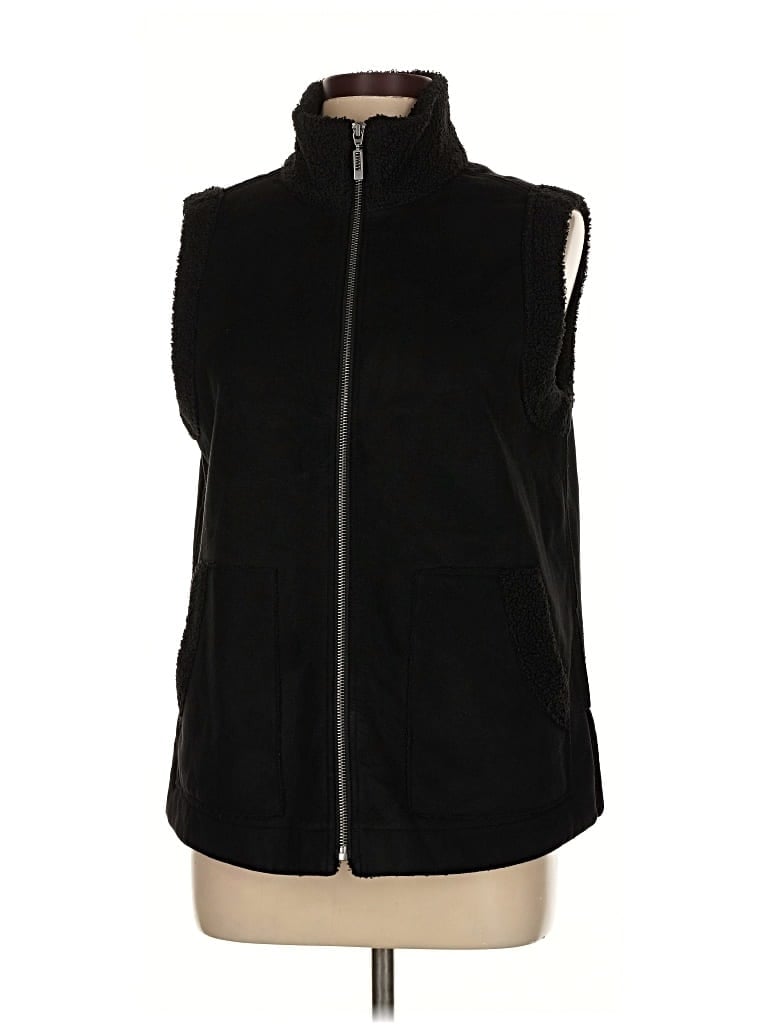 Pre-owned Susan Graver Vest In Black