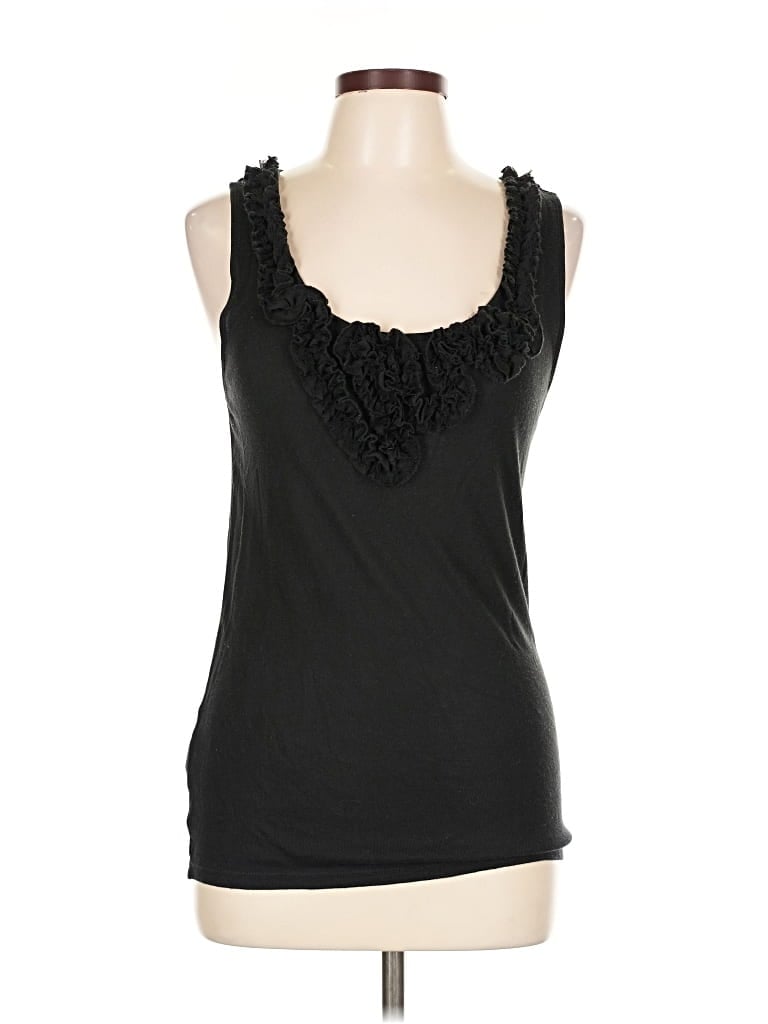 Pre-owned Ann Taylor Tank Top Black Sweetheart Neckline Tops