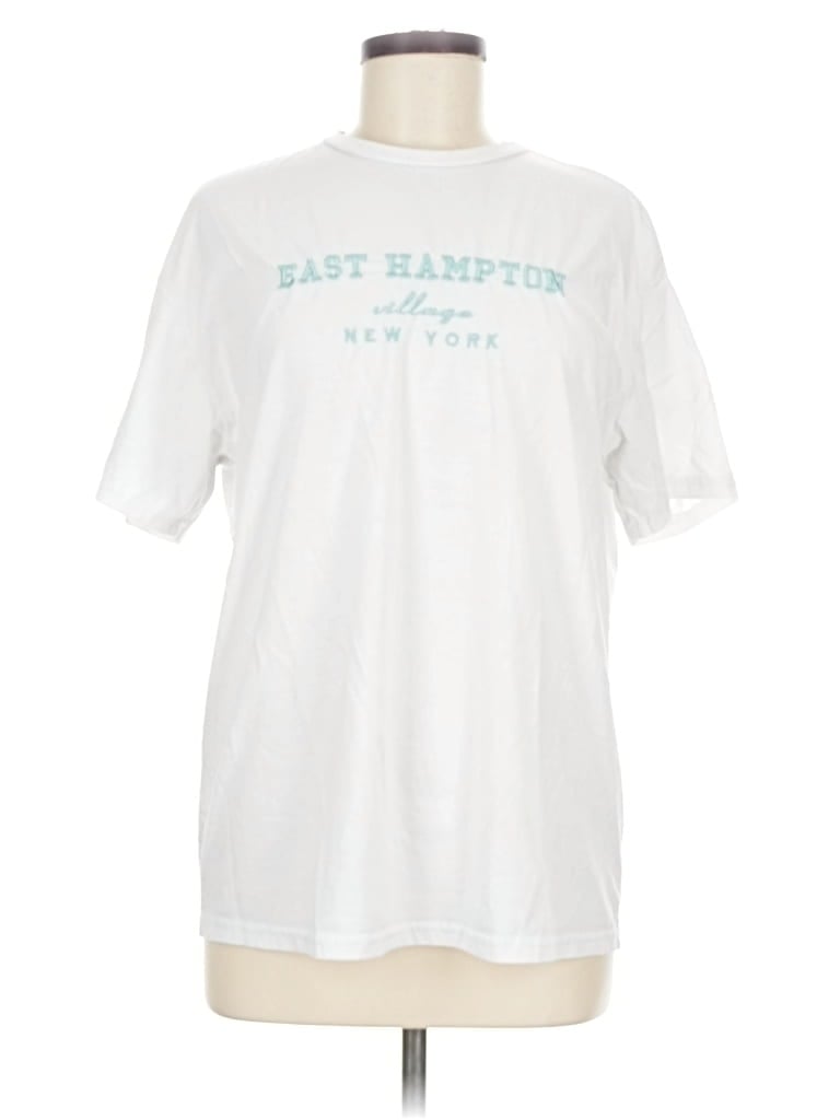 Pre-owned Shein Short Sleeve T-shirt In White