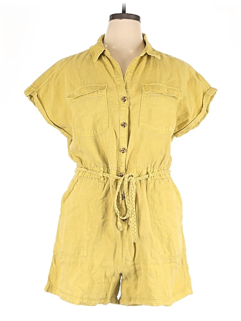 Pre-owned Nicole Miller Romper In Yellow