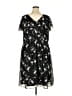 City Chic 100% Polyester Print Black Casual Dress Size 20 - photo 2
