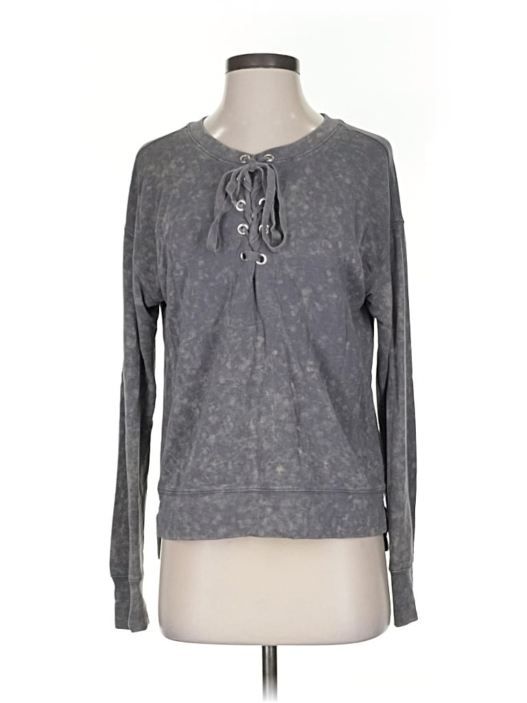 MUDD Pre-owned Long Sleeve Henley Shirt In Gray