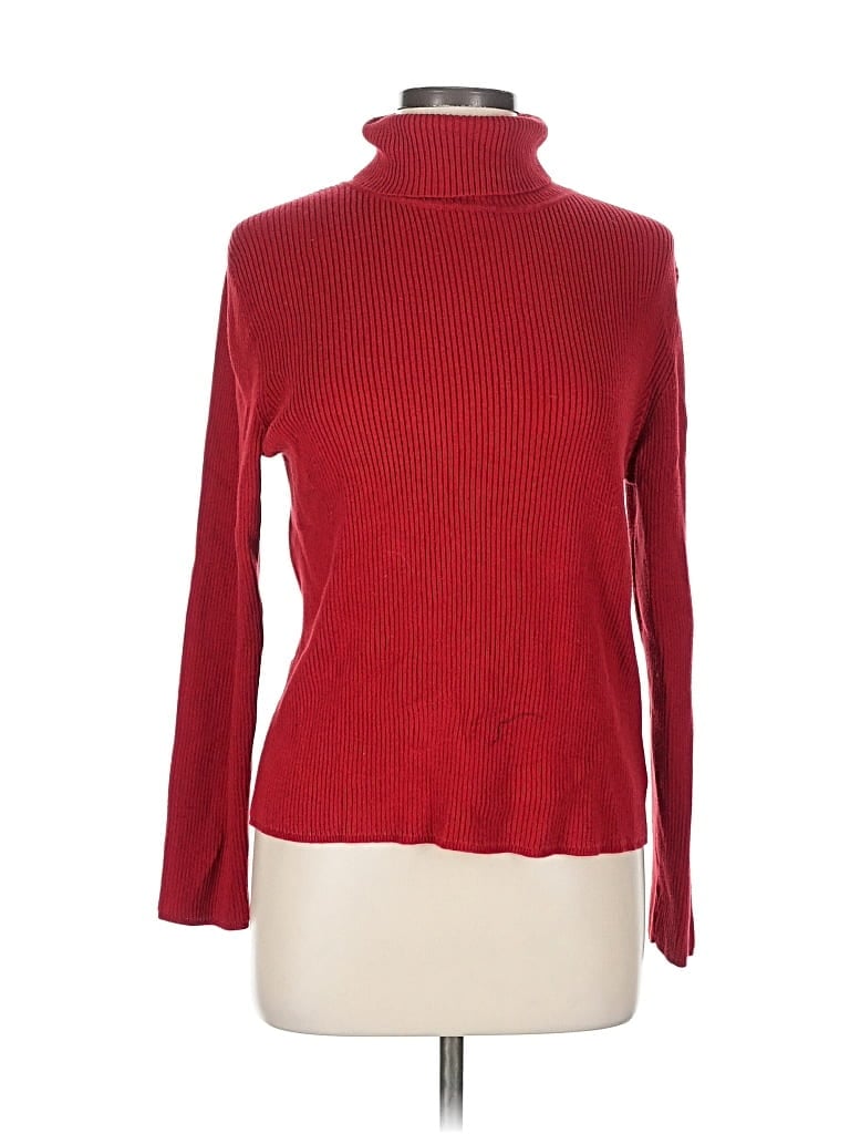Pre-owned Eddie Bauer Turtleneck Sweater In Red