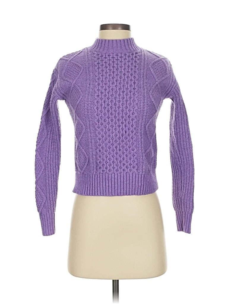 Pre-owned Banana Republic Turtleneck Sweater In Purple