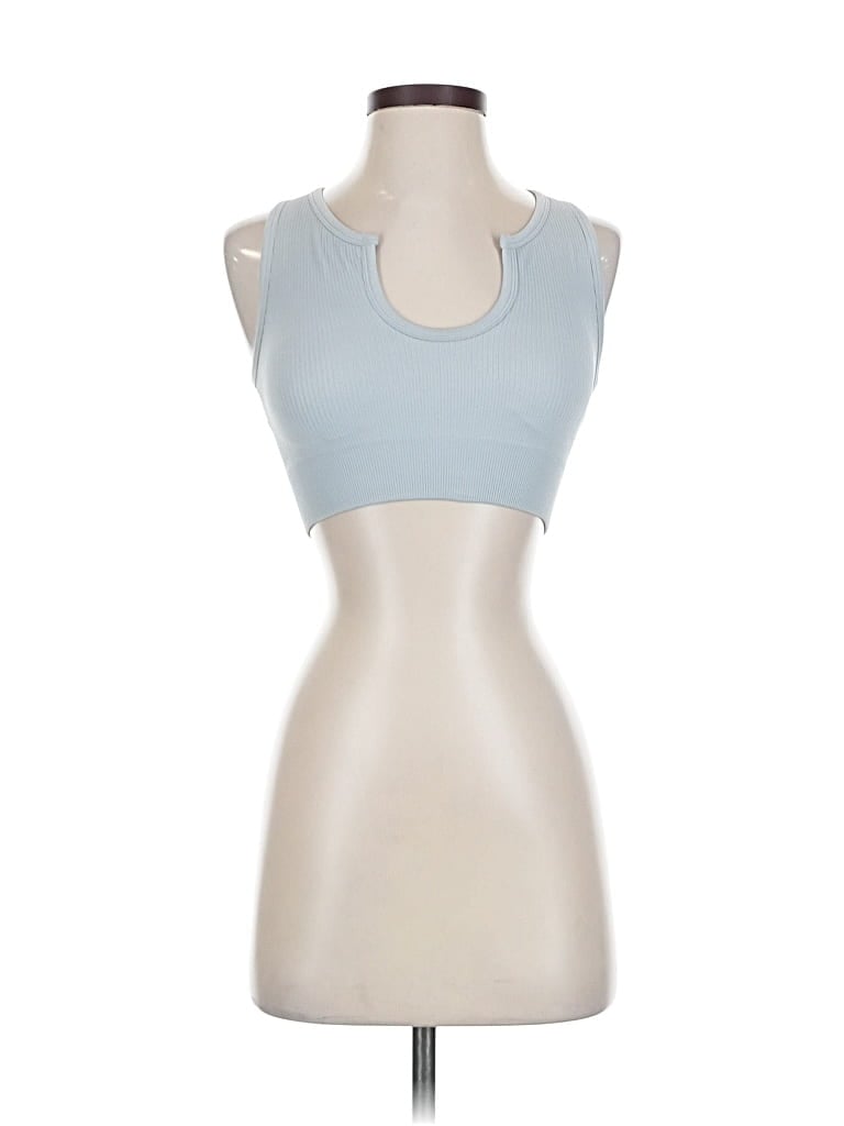 Pre-owned Oqq Tank Top Blue Strapless Neckline Tops