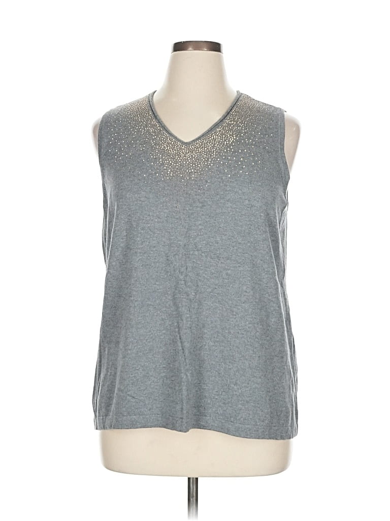 Pre-owned Cj Banks Sleeveless T-shirt In Silver