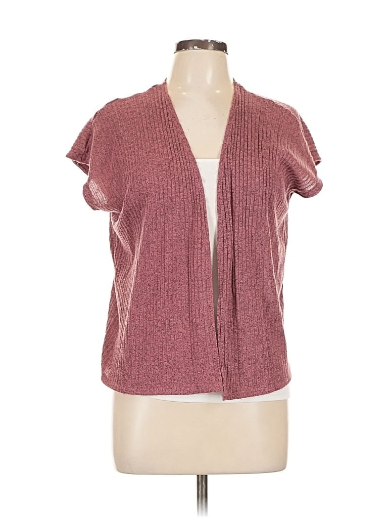 Pre-owned Knitworks Cardigan Sweater In Burgundy