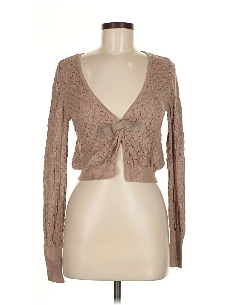 Pre-owned Nicole By Nicole Miller Cardigan Sweater In Brown