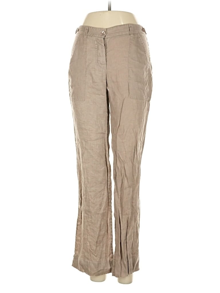 Pre-owned Theory Linen Pants In Brown