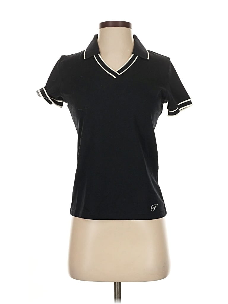 FAÇONNABLE Pre-owned Short Sleeve Polo Shirt In Black