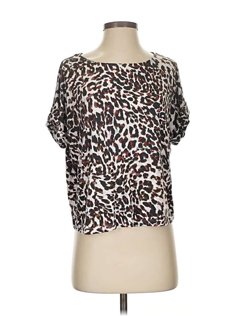 CABI Pre-owned Short Sleeve Blouse In Brown