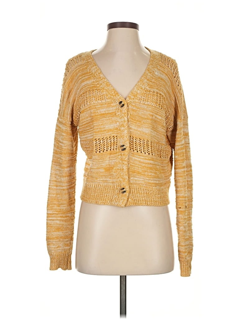 Pre-owned Alya Cardigan Sweater In Yellow