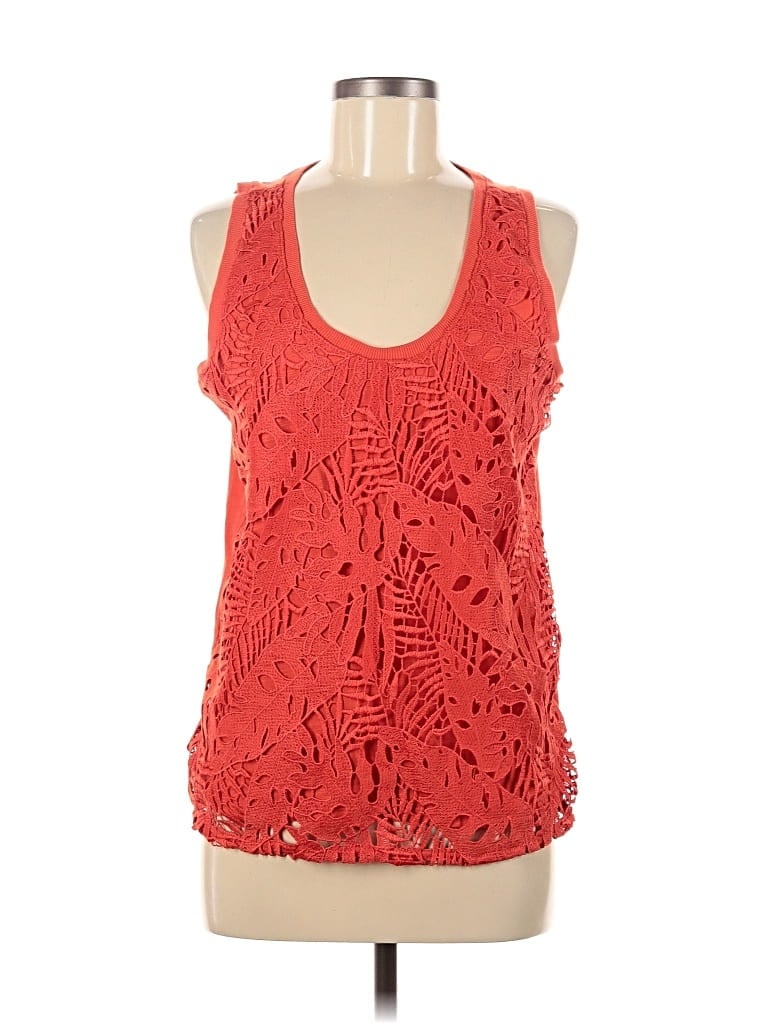 Pre-owned Ann Taylor Loft Sleeveless Top Orange Halter Neckline Tops