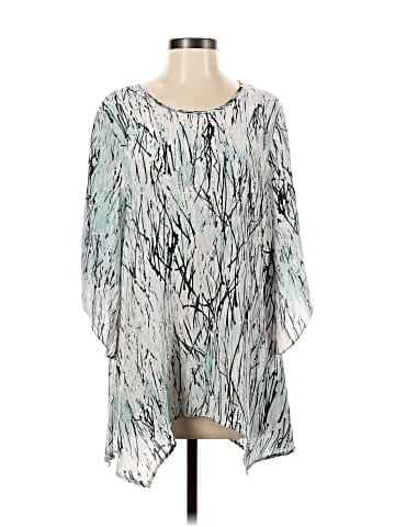 Tianello 3/4 Sleeve Silk Top (view 1)