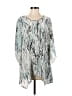 Tianello 100% Silk Silver 3/4 Sleeve Silk Top Size XS - photo 1