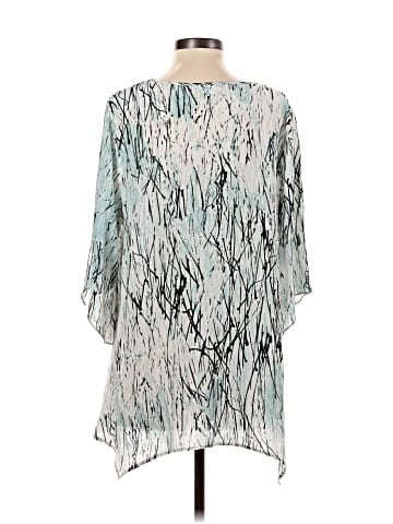 Tianello 3/4 Sleeve Silk Top (view 2)