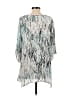 Tianello 100% Silk Silver 3/4 Sleeve Silk Top Size XS - photo 2