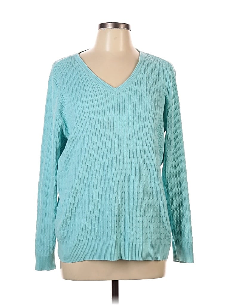 Pre-owned Karen Scott Pullover Sweater In Blue